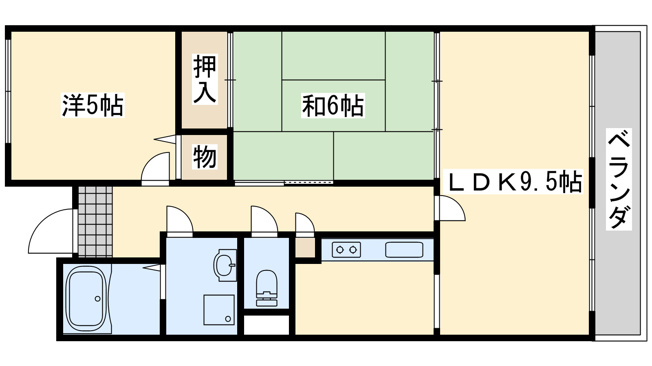 【間取り】 | ＷＥＳＴヒルズ関空泉南ハイツ1