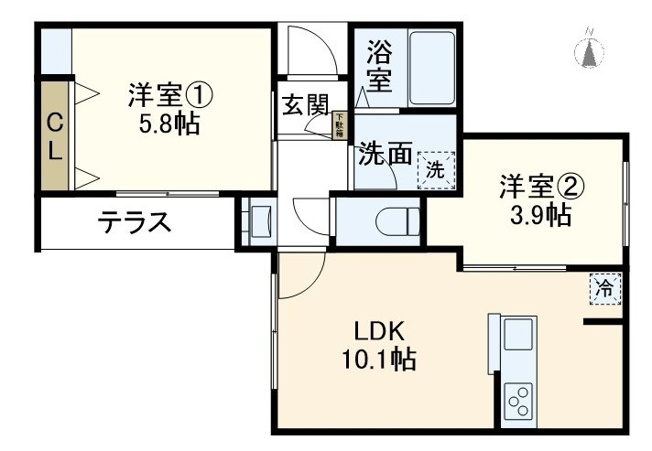 【間取り】 | メゾンコリーヌ | 2LDKの間取りです！