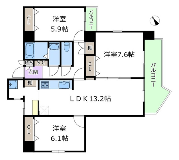 【間取り】 | 千里山ロイヤルマンション1番街A棟 | エイブルにて取扱い可能な住宅ローンは、全部で10種類以上！お客様にピッタリの住宅ローンを当社のFPよりご案内させて頂きます。住宅ローンのご相談だけでも、お気軽にご相談下さいませ。