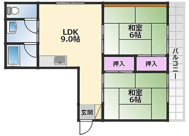 シャトー旭ヶ丘の間取り
