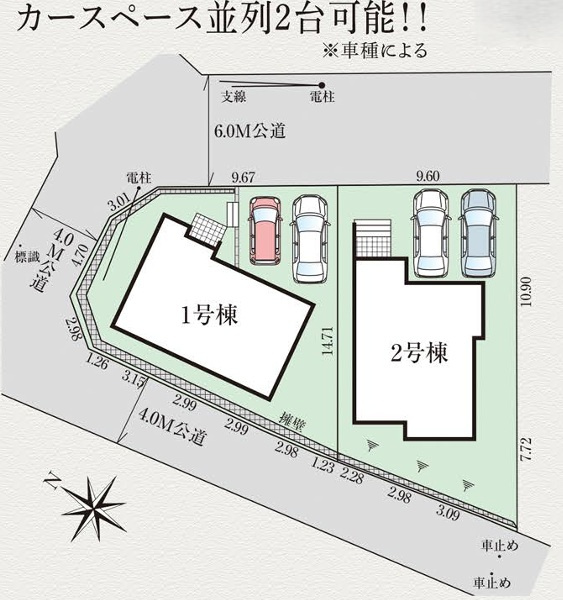 グラファーレ佐倉市稲荷台２丁目８期の区画図