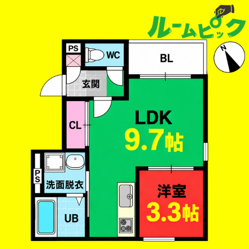 レガリスト山王アクシス　名古屋市賃貸　仲介手数料無料の間取り