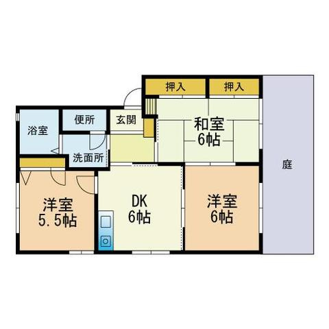 エルミタージュ坪見弐番館H棟の間取り