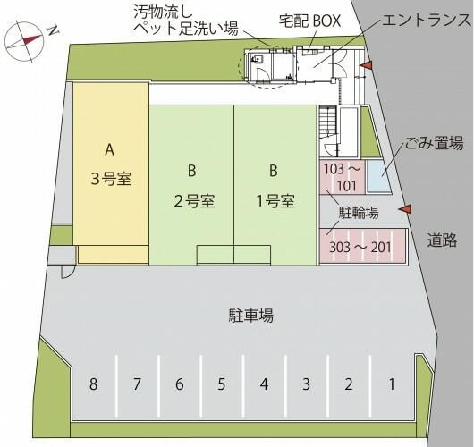 フクルーエ平成高田の区画図