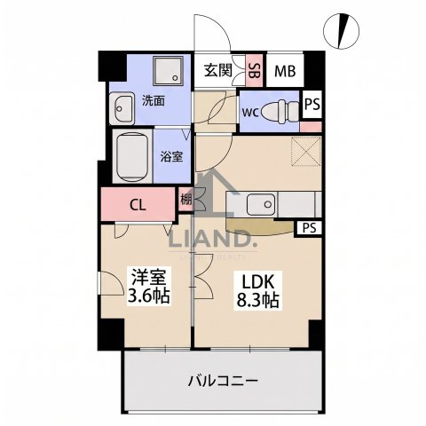 グランソレイユ大橋　塩原小学校区の間取り|グランソレイユ大橋