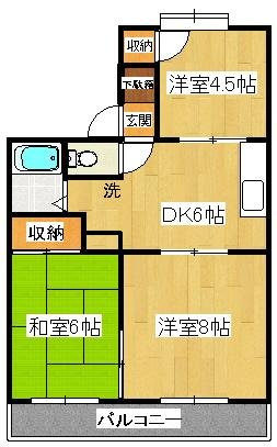 コーポサングリーンの間取り