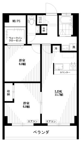 ひがしレジデンスの間取り