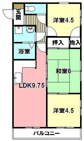 横須賀市二葉２丁目の賃貸マンションの間取り