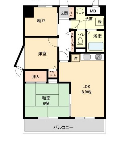 マンション白陽の間取り|間取りです。