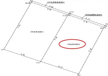 千鳥が丘２丁目　土地　２区画の土地図