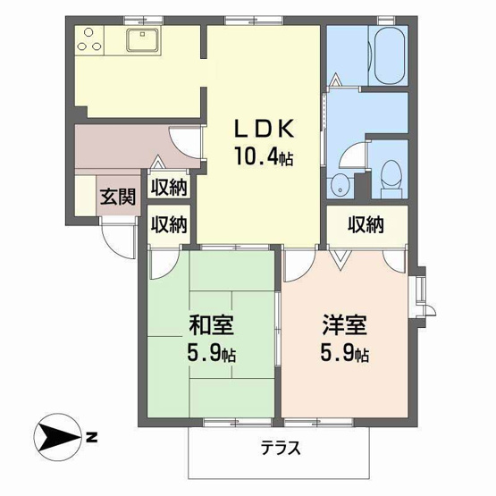 【間取り】 | エバーグリーン　ハイツ