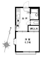 北区上十条５丁目のアパートの間取り