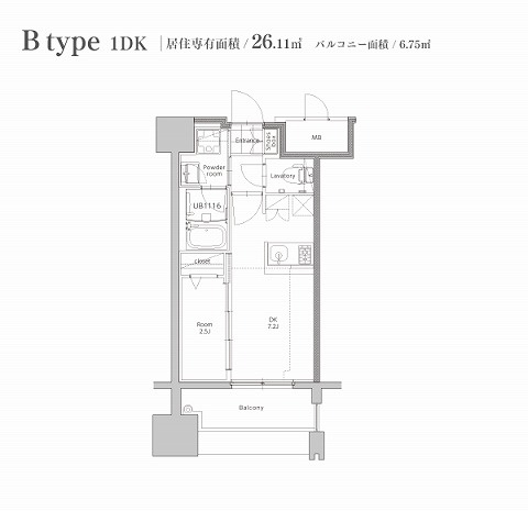 新品家具付きマンション住吉30(KaGood福岡)の間取り|※間取りと異なる場合は現状を優先します。