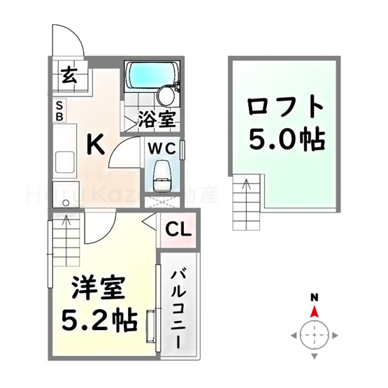 【間取り】 | アソシア堀田【名古屋市賃貸・ロフト付】
