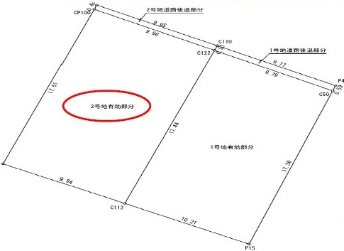 千鳥が丘２丁目　土地　２区画の土地図