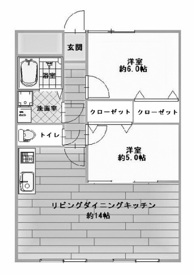 【間取り】 | 山科椥辻団地B棟