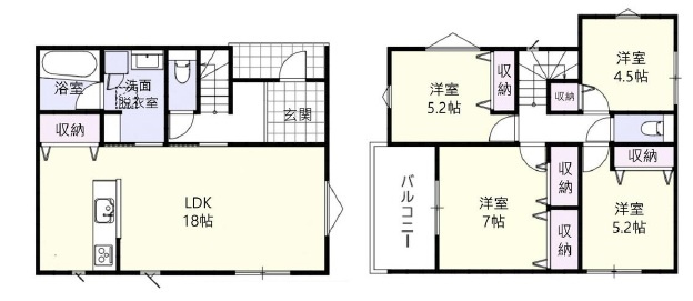 ●3(土)4(日)現地案内可能！　奈良市あやめ池北　第1期　新築一戸建ての間取り