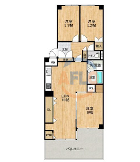 エバーグリーン上本町　味原小学校区の間取り|エバーグリーン上本町　間取り