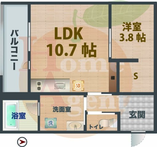 【間取り】 | ウェルネストルーム　ソポ | 1SLDKのお部屋です。