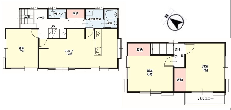 姫路市下手野２丁目の中古一戸建の間取り