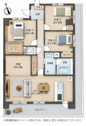 【間取り】 | 4LDK（87.31㎡）、バルコニー面積（28.04㎡）