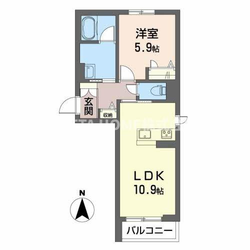 シャーメゾン　Ｋｅｙ　Ｌｕｃｋの間取り|太陽光発電システムを搭載しているお部屋です◎