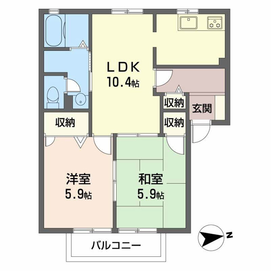 【間取り】 | エバーグリーン　ハイツ