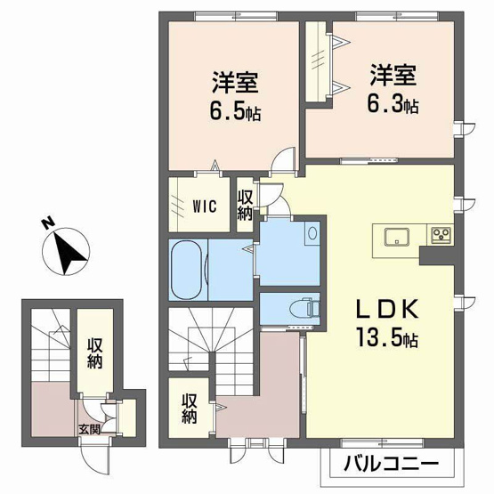 【間取り】 | シュ・フルーク Ａ棟