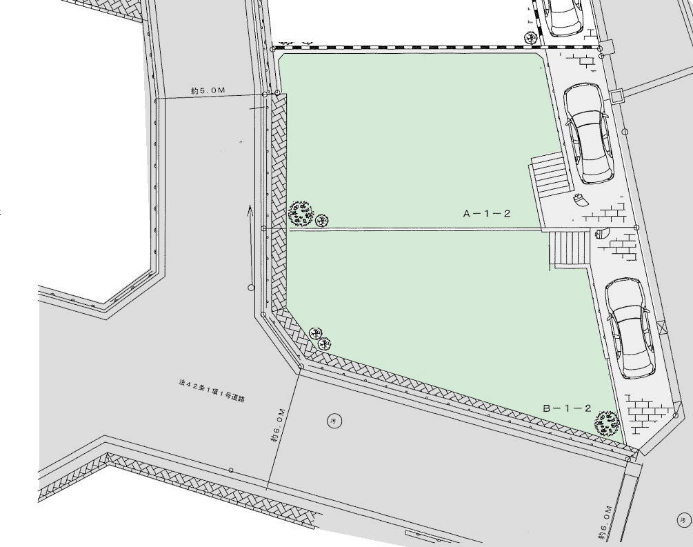 町田市金井ヶ丘2丁目売地の区画図|条件付売地全2区画♪