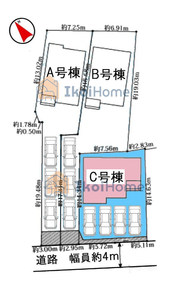 明石市魚住町西岡　全３棟C号棟　新築戸建のエントランス|【ホームページに現地動画掲載中】●年中無休：当日予約可●海が直ぐ近くの3区画分譲！