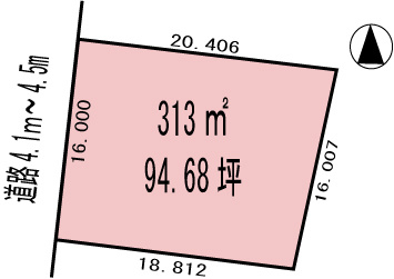 各務原市前渡西町5丁目の土地図
