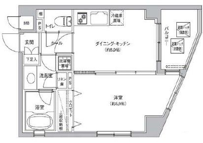 ザ・プレミアムスイート高田馬場の間取り|間取りです。