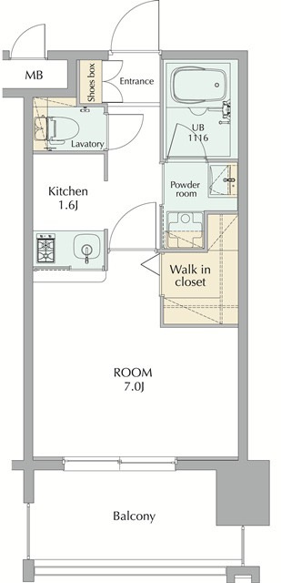 新品家具付きマンション博多駅前31A(KaGood福岡)の間取り|※間取りと異なる場合は現状を優先します。