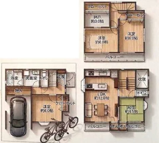 深江南町4丁目の間取り