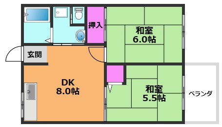 中島ハイムの間取り