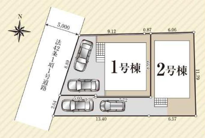 八王子市　中野上町　新築一戸建て　３７期の区画図|～全2棟の新築一戸建て～