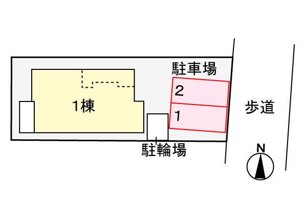 プラシードの駐車場