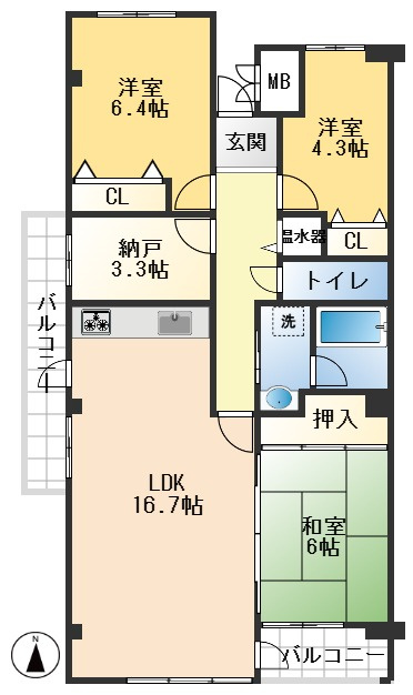 ファミール曽根の間取り