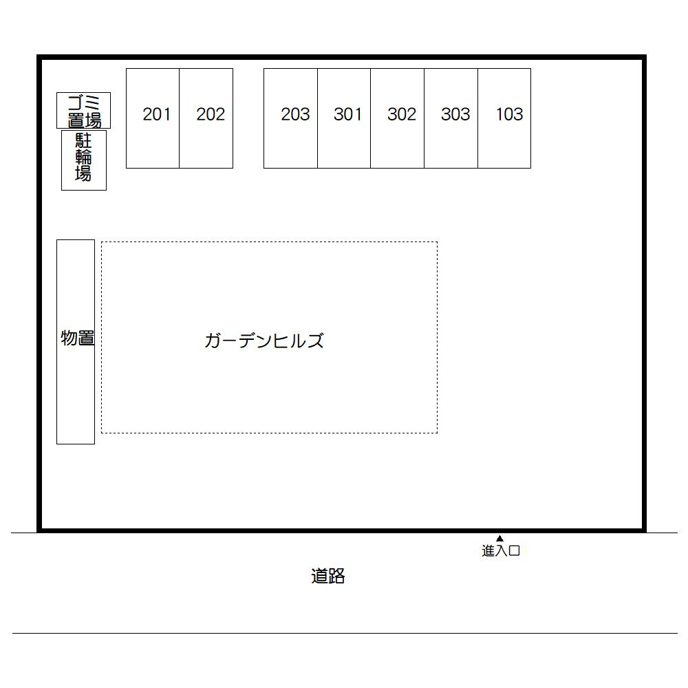 ガーデンヒルズの区画図