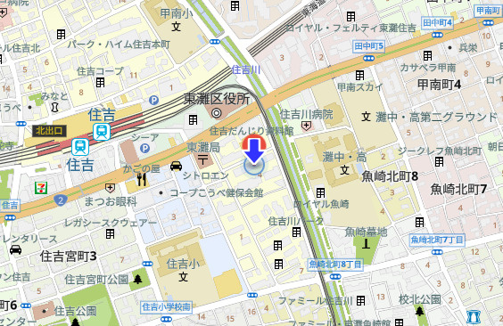 住吉川ビューハイツの地図