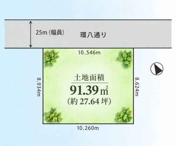 世田谷区尾山台2丁目の土地図