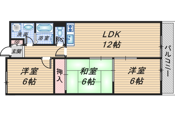 ホステリアの間取り