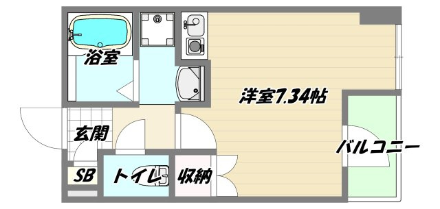大阪市淀川区西三国１丁目の賃貸マンションの間取り