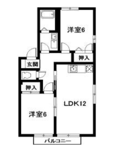 サニーコートＢの間取り