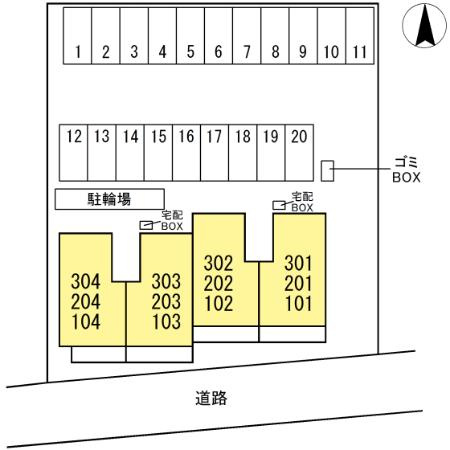 ラディッシュハウスの区画図