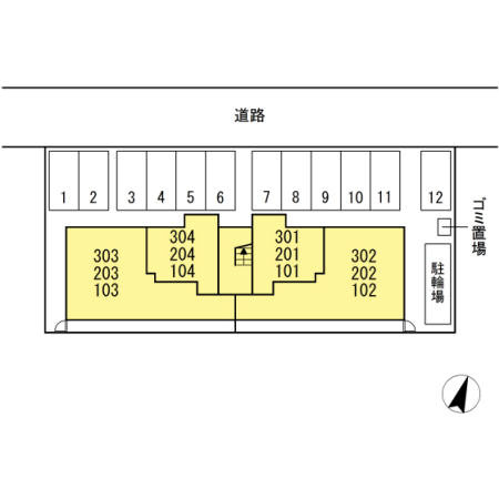 Ｎメゾン・ルナの区画図
