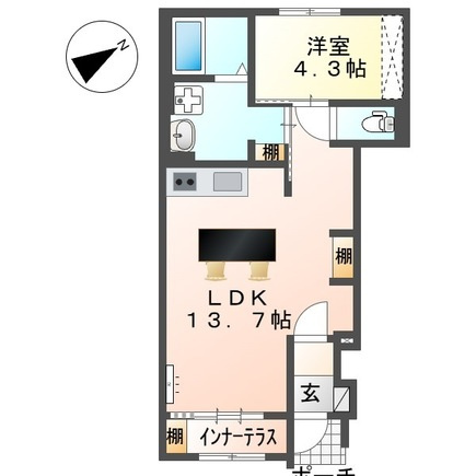 仮）スイートモダン三宅の間取り|間取図