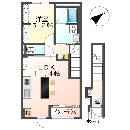 仮）スイートモダン三宅の間取り|間取図