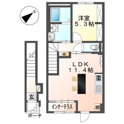 仮）スイートモダン三宅の間取り|間取図