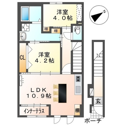 仮）スイートモダン三宅の間取り|間取図